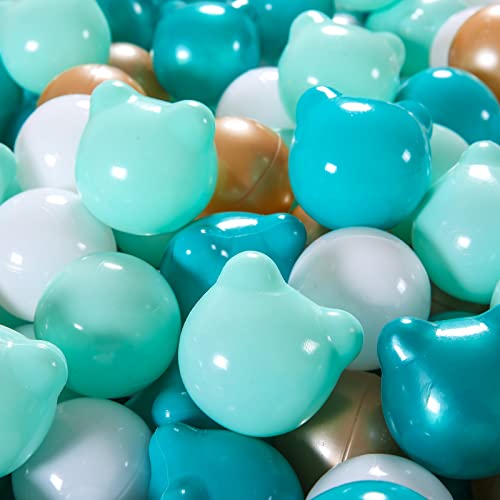 Image of GOGOSO Bear Ball Pit Balls Shapes BPA Free Plastic Play Balls Crush Proof Kids Toddlers Baby Pastel Pelotas Toy Shaped Giant Friendship Bracelet