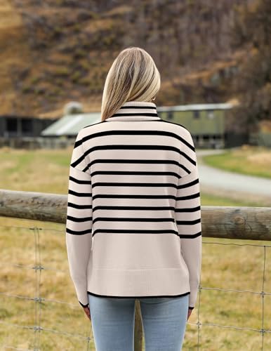 Image of Zeagoo Women's Turtleneck Sweater 2026 Fall Winter Chunky Knitted Pullover | High Low Hem Trendy Basic Jumper Top, Long Sleeve Casual Knit Pullover 2026, Fall Fashion Outfits, Winter Clothing for Women