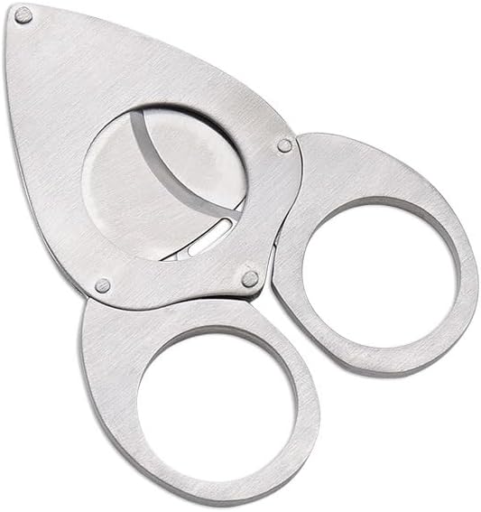 Cigar Cutter Stainless Steel Double Edge Guillotine Scissors Slicer Portable Metal Smoking Tool