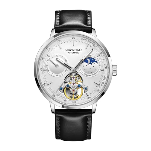 Image of WeCool Fairwhale Automatic Mechanical Watch for Men Luxury Skeleton Analog Men's Watch 50M Waterproof Luminous Unique Cool Wrist Watchs | Best Gift for Males