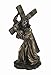 Veronese Design 12 Inch Jesus on The Way to Calvary Cold Cast Resin Bronze Finished Statue Profound Religious Sculpture for Christian Devotion Home Decoration