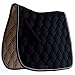 Roma Ecole Double Diamond Dressage Saddle Pad - Black/silver, Full