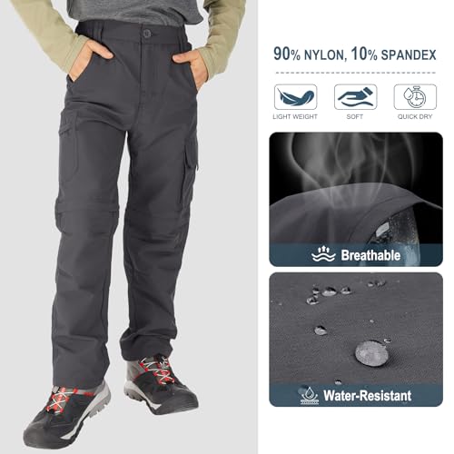 Image of Asfixiado Kids Boys Snow Pants,Youth Outdoor Hiking Fleece Lined Soft Shell Ski Windproof Camping Insulated Pants