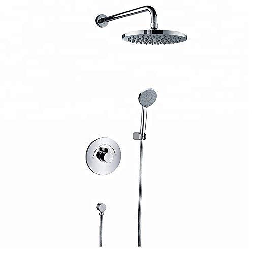 Pommeau de douche et robinets muraux durables au design soigné pour salle de bain