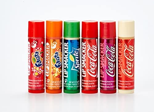 Lip Smacker - Coca-Cola Vintage Tin Collection - Set of Lip Balms for Kids in Different Flavours - Sweet Gift in a Collectible Iconic Coca-Cola Vintage Bottle Box - Gift Pack of 6