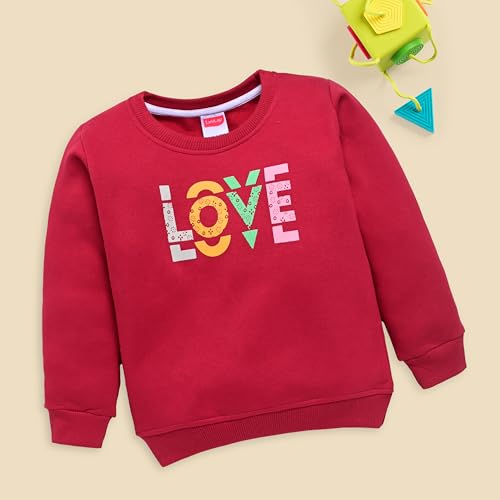 Image of LuvLap Baby Girls Full Sleeve Sweatshirt & Pyjama Set