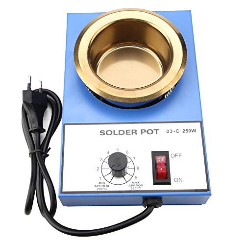 Yuecoom - Pot de soudure, bain de dessoudage de pot de soudure 220V 100mm avec une capacité de 800g 1200g pour le bain de soudure et de soudure (prise EU)(250W)