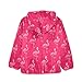 Aflyko Girls Warm Coat Pink Vivid Flamingo Zip-Up Hoodie Fleece Outerwear Kids Pink Hooded Jacket Children's Fashion Durable Sweatshirt 7-8T