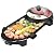 SEAAN Hot Pot with Grill, Electric Indoor Shabu Shabu Pot Korean bbq Grill Smokeless, Separate Dual Temperature Control, Capacity for 2-12 People, 110V