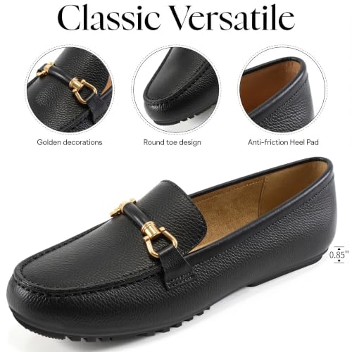 Image of HARENCE Loafers for Women Comfortable Slip On Business Work Flats Shoes Casual Driving Moccasins Penny Loafer
