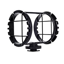 SECURE: Its four-point silicone suspension ensures the safety of your shotgun microphone and isolates your mic from vibrations and shakes NOISE FREE: Reduces handling and vibration sounds so you'll only be left with crystal clear audio for your inter...