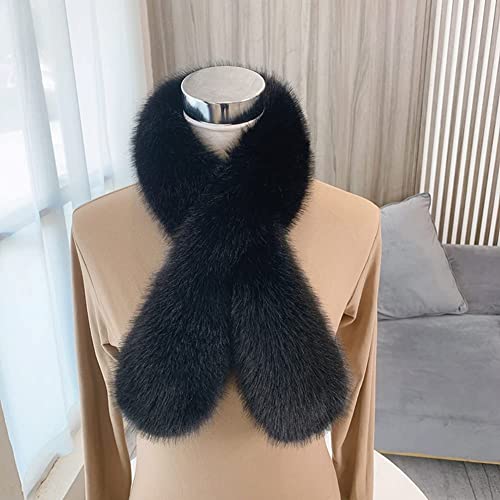 Winter Faux Fur Collar Fancy Women’s Neck Warmer Scarf Wrap, Thick and Cozy Fox Fur Neck Guard Collar3
