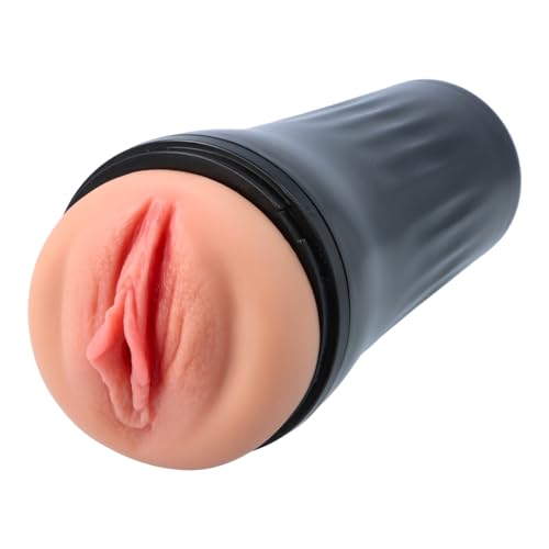 Masturbador automático con forma de linterna vibradora y ventosa sexual masculina