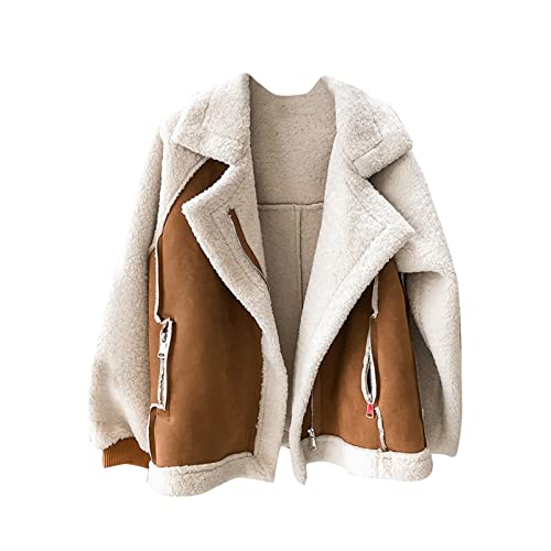 Winter Coat For Women,Jackets For Women Plus Size Winter Coats For Women Women's Wool & Coats Women Winter Jacket Distressed Jean Jacket Women's Trench Coat Hoodie Jackets Fashion(Khaki,X-Large) #TOP2