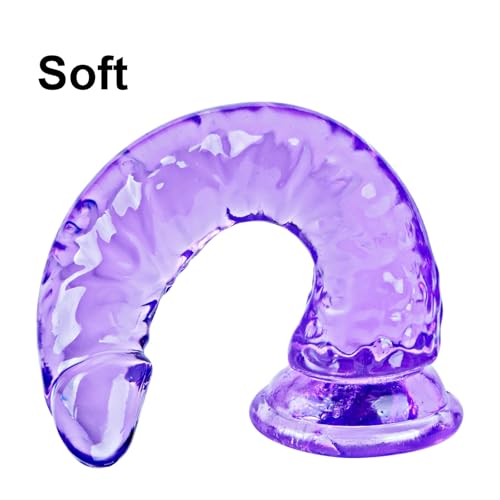 Miniatura 5 de Juego De Consolador Morado 16,5 Cm 19 Cm 24,5 Cm Consolador Con Ventosa Realista Pequeño Grande Grande Compatible Con Arnés Con Correa, Adecuado Para Usuarios Principiantes Y Avanzados