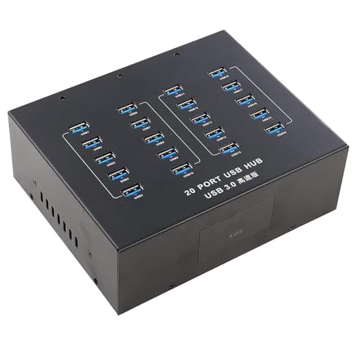 Sipolar A-213 Industrial Grade USB 3.0 Hub 20 Port High Speed Data Transfer