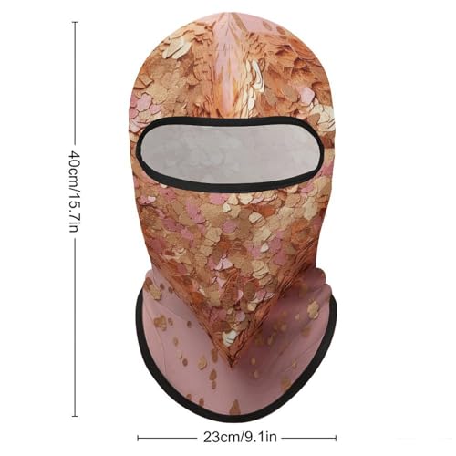 Balaclava para Hombres y Mujeres con Brillo de Lentejuelas en Forma de Corazón, Máscara Facial Completa para Esquí y Ciclismo miniatura 2