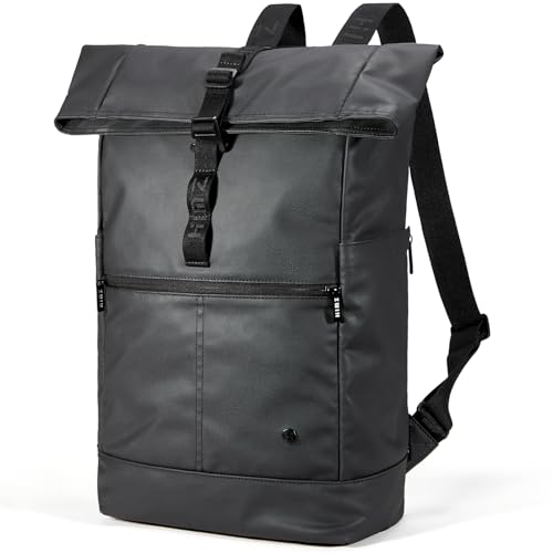 Rolltop Water-Resistant Laptop Backpack 15.4” Black