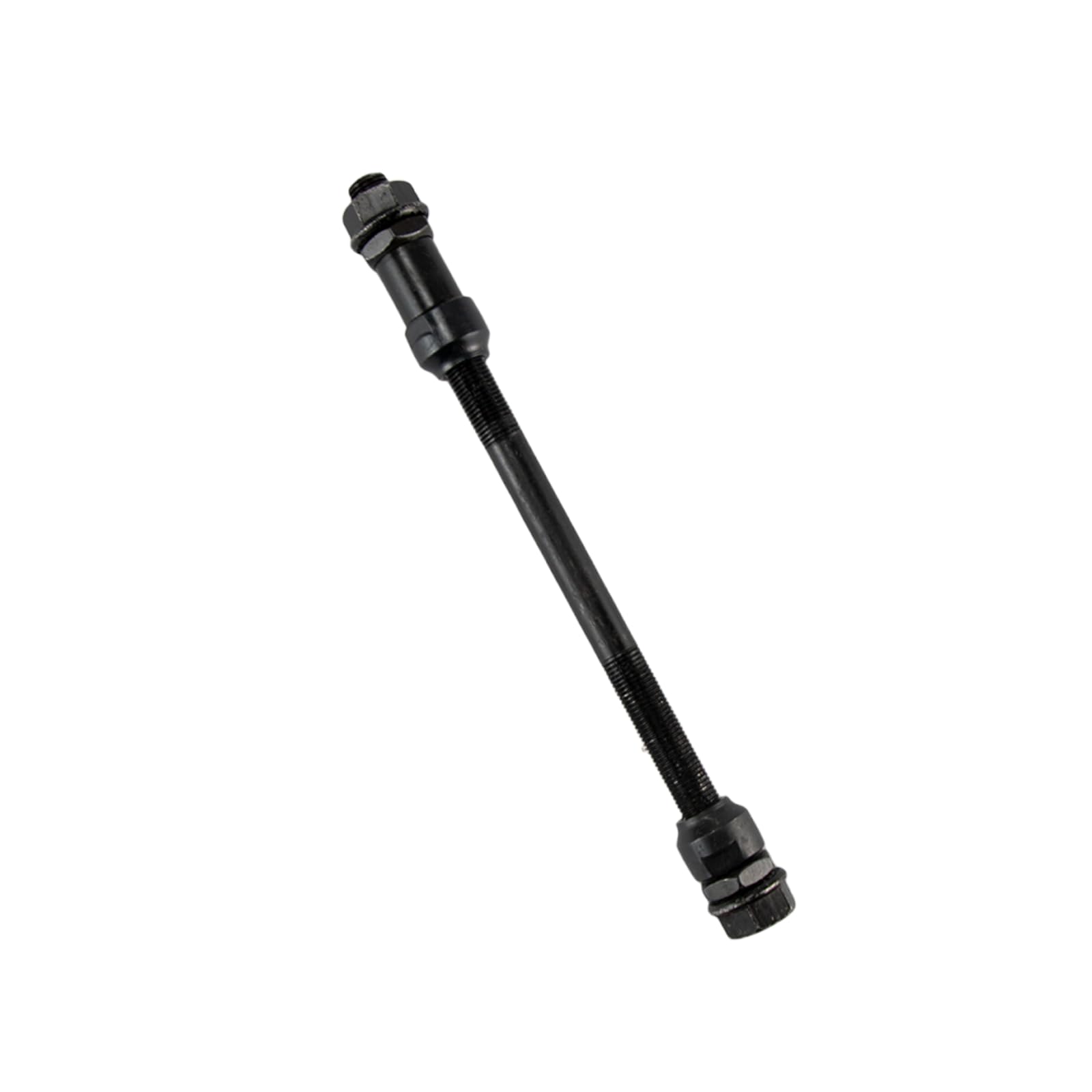 Bike Axle 175mm /6.89 inch Bicycle Multiple Speed Rear Hub Axle Rear Hub Axle Black 3/8 inch Bike Axle 26tpi Bike Hub Shaft Conical Lock Nut Kit, 1PCS