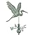 Good Directions Graceful Blue Heron Weathervane, Blue Verde Copper