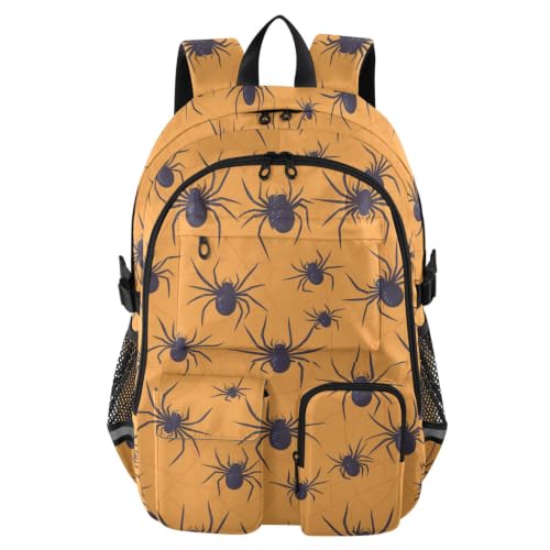 Mochilas de viaje para laptop de Halloween y trabajo con diseño escolar de telaraña