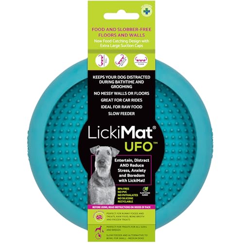 Lickimat UFO Pet Feeder, Dog Dish, Suction Cups, Wet Food