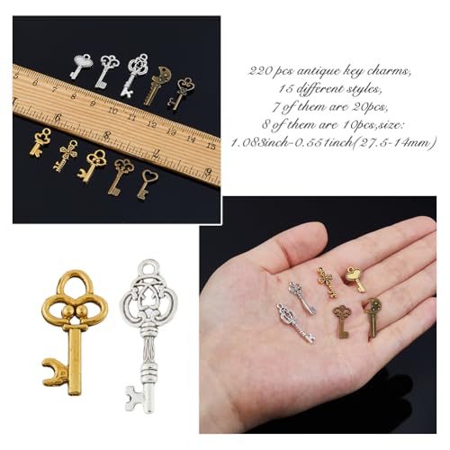 Pendentif clé style tibétain en alliage résistant pour bijoux