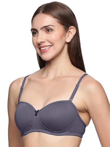 Image of Teens Lifestyle Non-Wired Padded Super Combed Cotton Strapless Bra for Women | Full Coverage, Ultra-Grip Support Band, Detachable Adjustable Transparent Straps, Seamless Design