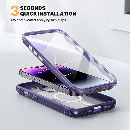 image for Diaclara Magnetic Designed for iPhone 14 Pro Max Case, Full Body Rugge