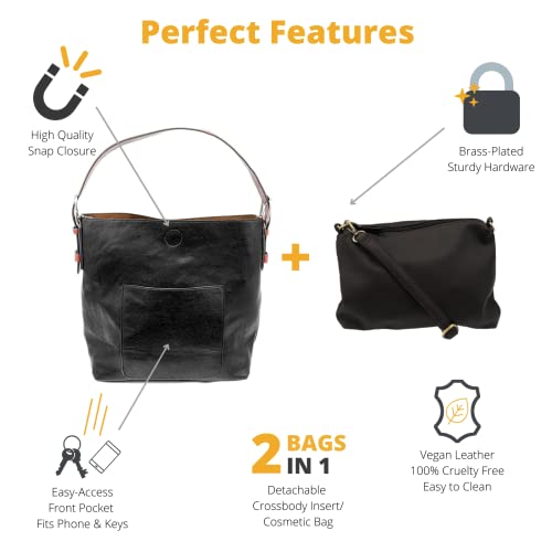 Image of Joy Susan Womens Faux Leather: Hobo 2-in-1 Handbag