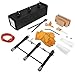 Portable Triple Burners Propane Forge, 3 Burners 2700℉ Blacksmithing Gas Forge, Large Capacity Square Propane Burner Forge with V-Bit Tongs & Gloves for Farrier, Knife and Tool Making