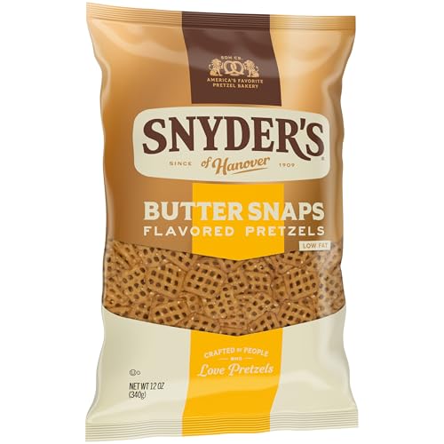 Image of Snyder's of Hanover Butter Snaps Pretzels, 12 Oz Bag, (Pack of 3)