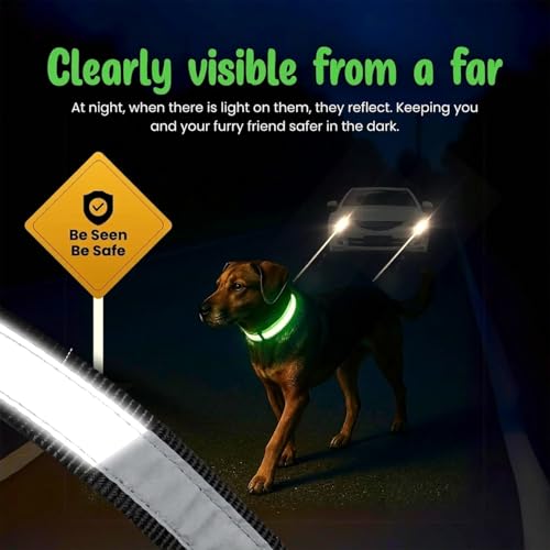 Image of BWB Premium Reflective Nylon Dog Collar (Pack of 2)-Feautures with Adjustable & Durable, Nylon Dog Belt, Heavy Metal D Ring & Strong Buckle, for Dogs (Multicolor)