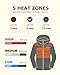 Venustas Unisex Heated Hoodie with Battery, Full-Zip Heated Jacket for Women and Men Grey