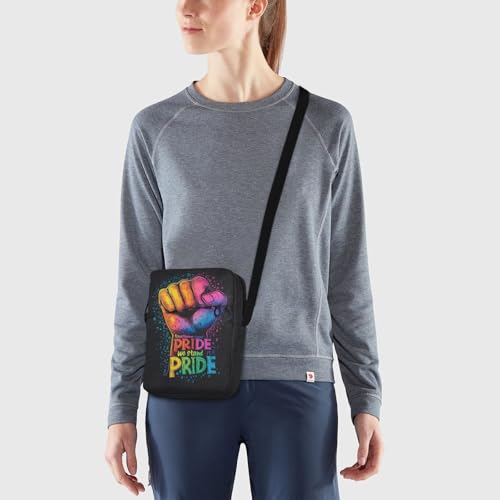 Small Messenger Bag Rainbow Fist Pride Black Crossbody Bag for Men Women Sling Shoulder Bags for Phone Passport2