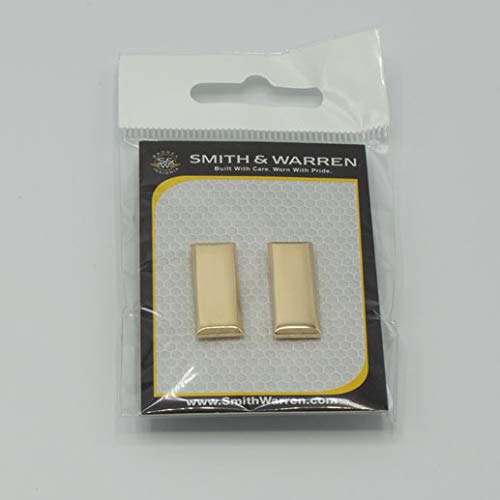 Smith & Warren — Gola grande de tenente com acabamento dourado com insígnia de latão