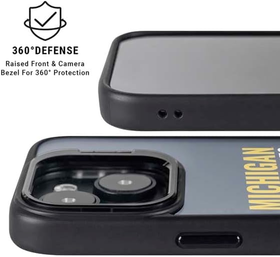 Skinit Kickstand Phone Case Compatible with iPhone 16 Plus - Officially Licensed University of Michigan Wolverines M Design