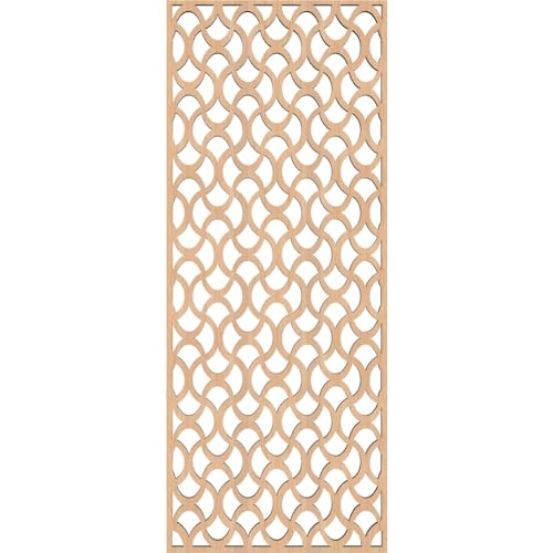 Image of Resort Decorative Pierced Fretwork Wood Wall Panels, 9 3 /8 inchW x 24 3 /8 inchH x 3 /8 inchT, Hickory