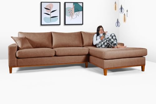 Sofá California 4 Lugares Living Chaise Linho Lado Esquerdo - Ess...