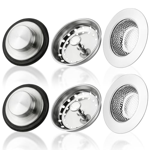 Set de 6 coladores para fregadero de acero inoxidable