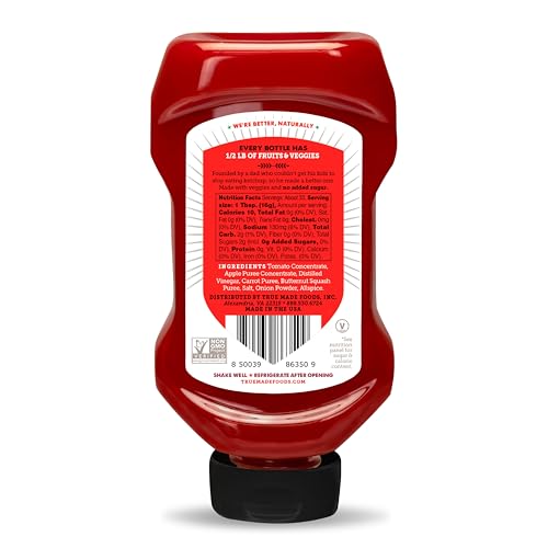 TRUE MADE FOODS No Sugar Added Ketchup with Extra Veggies, 18.5 OZ - Thumbnail 4