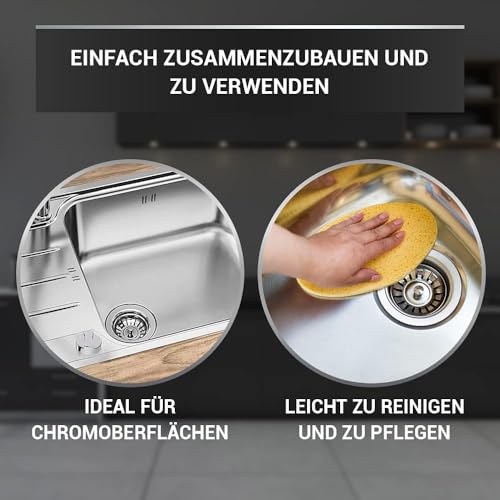 Kit d'évier de cuisine avec bonde à tamis 70 mm pour optimiser son placard - 8