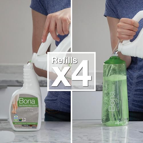 Image of Bona Multi-Surface Floor Cleaner Refill - 128 fl oz - Unscented - Refill for Bona Spray Mops and Spray Bottles - Residue-Free Floor Cleaning Solution for Stone, Tile, Laminate, and Vinyl Floors