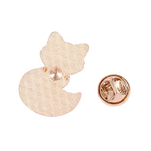Image of Cute Cartoon Animal Enamel Pins Rainbow Pet Cat Lapel Pin Brooch Badge Fox Button Pin Rabbit Brooches for Women Girls Clothing Backpacks Bags Hats Accessory