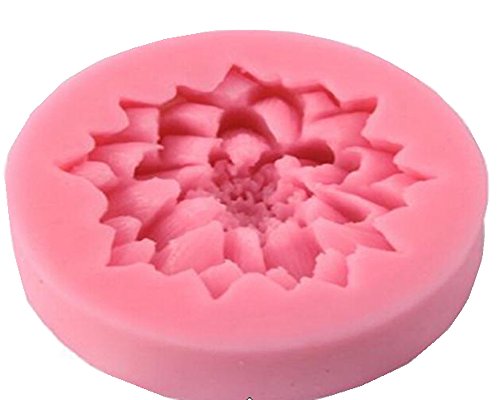 Generic Lotus Flower Shape 3D Silicone Fondant Mold Mould Chocolate Candy Cake Decoration Baking Tool by Generic