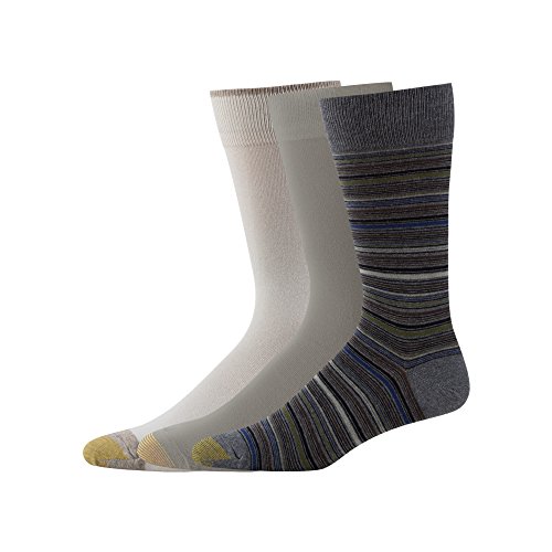GOLDTOE Men's 3-Pack Fashion Crew Sock