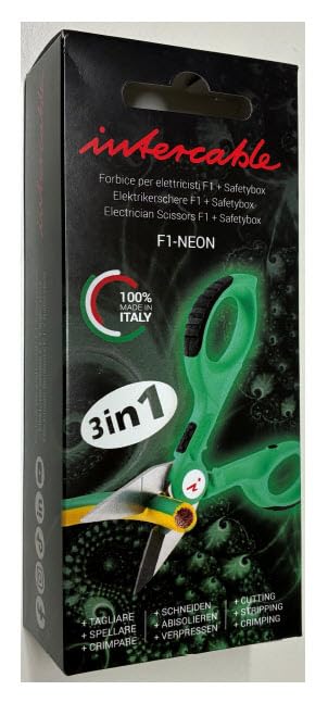 NOVITA' 2026 INTERCABLE FORBICE PROFESSIONALE DA ELETTRICISTA F1 16020 SERIE LIMITATA NEON