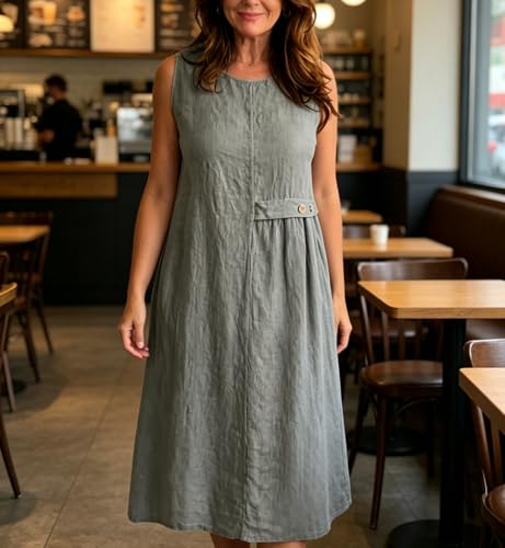 Robe midi ample confortable pour dissimuler les rondeurs - 7