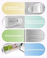 Comfee' 204L kühlschrank mit gefrierfach(-24℃), 39dB, 143 cm Höhe, EEK D – Ansicht 5