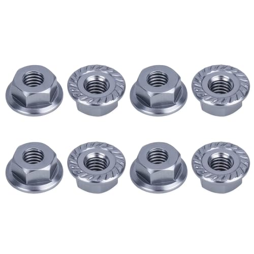 RC�J�[���i For TRX4 For SCX10 For Scania Drift M4 Flange 1/10 1/14�A���~�z�C�[�����b�N�i�b�g�}���`�J���[ 4/8 �� RC �J�[�g���b�N�N���[���[���j�o�[�T��(Gray,8pcs)